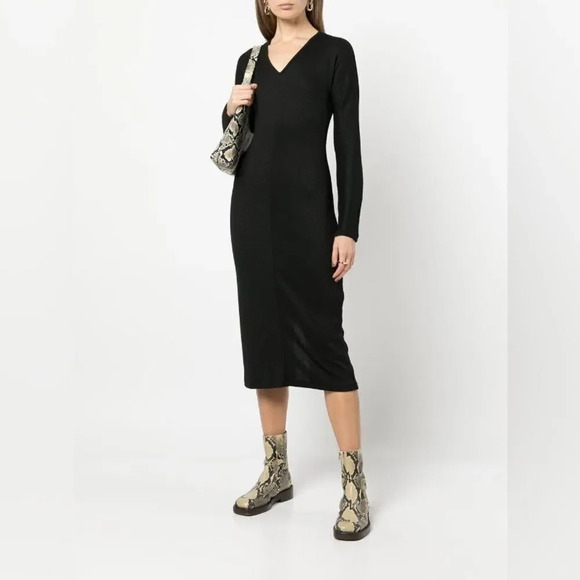 New rag & bone ribbed-knit V-neck dress medium - Picture 15 of 17